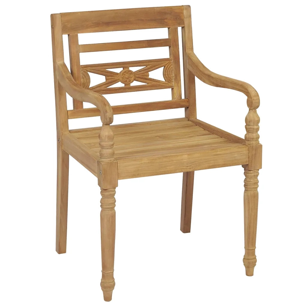 Sedie Batavia con Cuscini 8 pz in Legno Massello di Teak 3073366