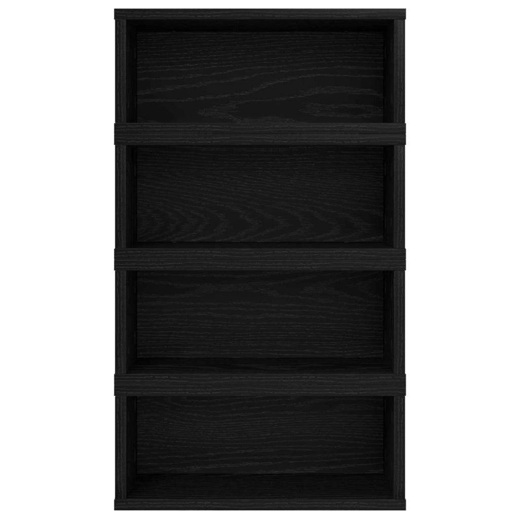 Rack per Stoccaggio CD 4 pz Rovere Nero 40 x 17 x 17 cm 8012711