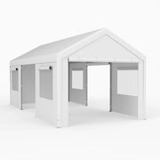 Tettoia metallo pe impermeabile 305x586cm finestre ventilate-Tettoia auto camion fest pareti porte rimovibili avvolgibili