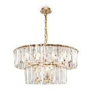 Maytoni Lampadario contemporaneo Puntes 12 luci E14 oro metallo cristalli