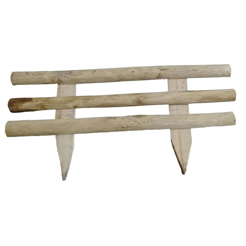 Mini recinzione Circe in legno di castagno 100x30/50 cm - Resistenti naturalmente a funghi e insetti