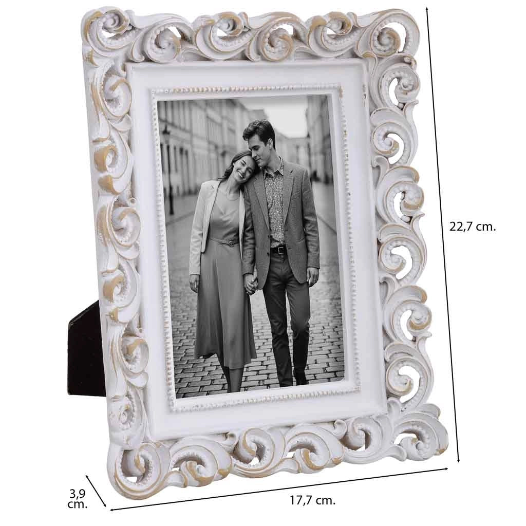 Portafoto 10X15 bianco 17,7x3,9x22,7h cm