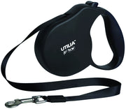 Utilia Pet GUINZAGLIO RETRATTILE A NASTRO MEDIUM mt. 5 per cani fino a kg. 18 col. Nero