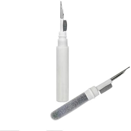 Set di pulizia 3 in 1 per auricolari - Kit di pulizia auricolari - Compatta e facile da usare - Bianca - Adatta per AirPod