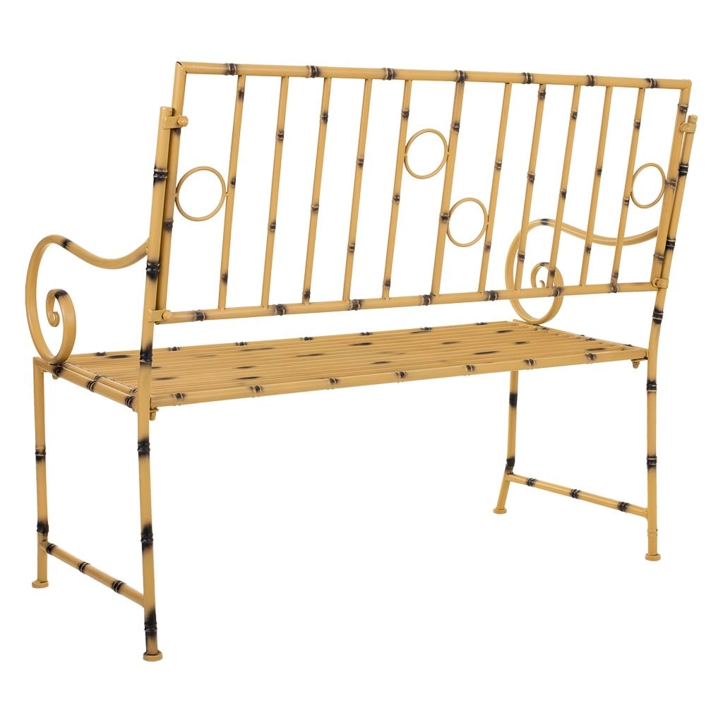 Sgabello in metallo giallo 126x50x92h