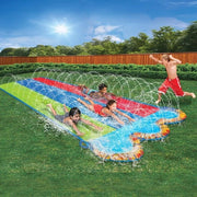 Tavola da Slitta da 685 cm e 2 Bodyboard - Divertimento Estivo per Acqua con Spray a Getto Integrato