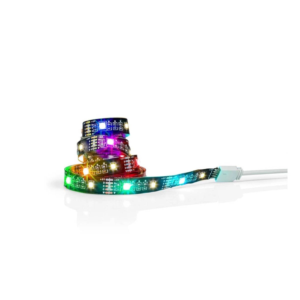 SmartLife Luce a nastro LED connessa RGB / Bianco caldo 2 m Nero Nedis