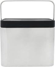 Compostiera Antimicrobica in Acciaio Inossidabile 2.6L con Manici - Argento - Dimensione Unica