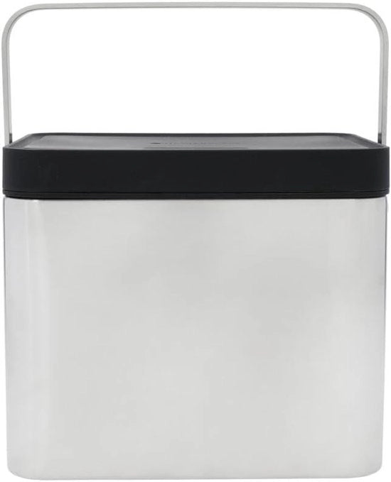 Compostiera Antimicrobica in Acciaio Inossidabile 2.6L con Manici - Argento - Dimensione Unica