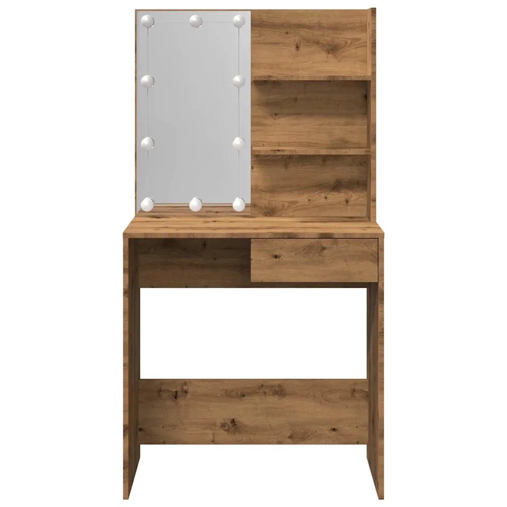 Toeletta con LED Rovere Artigianale 74,5x40x141 cm