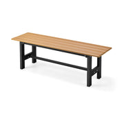 Panca da giardino per 2 persone 120 x 36 x 40,5 cm antiruggine ergonomica design elegante in HDPE marrone 20_0010557