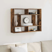 Mensola a Muro Rovere Fumo 75x16x55 cm in Legno Multistrato 815843