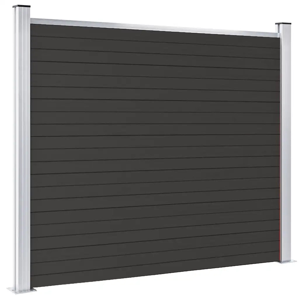 Pannello di Recinzione in WPC 180x146 cm Nero 148984