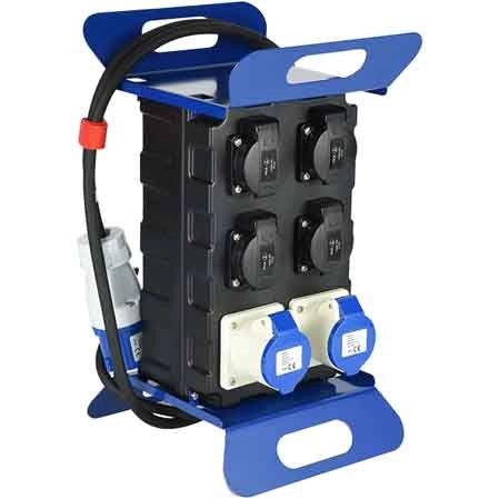 QUADRO DI DISTRIBUZIONE PORTATILE CON INTERRUTTORE DIFFERENZIALE cm 20x22x36h - ELECTRALINE