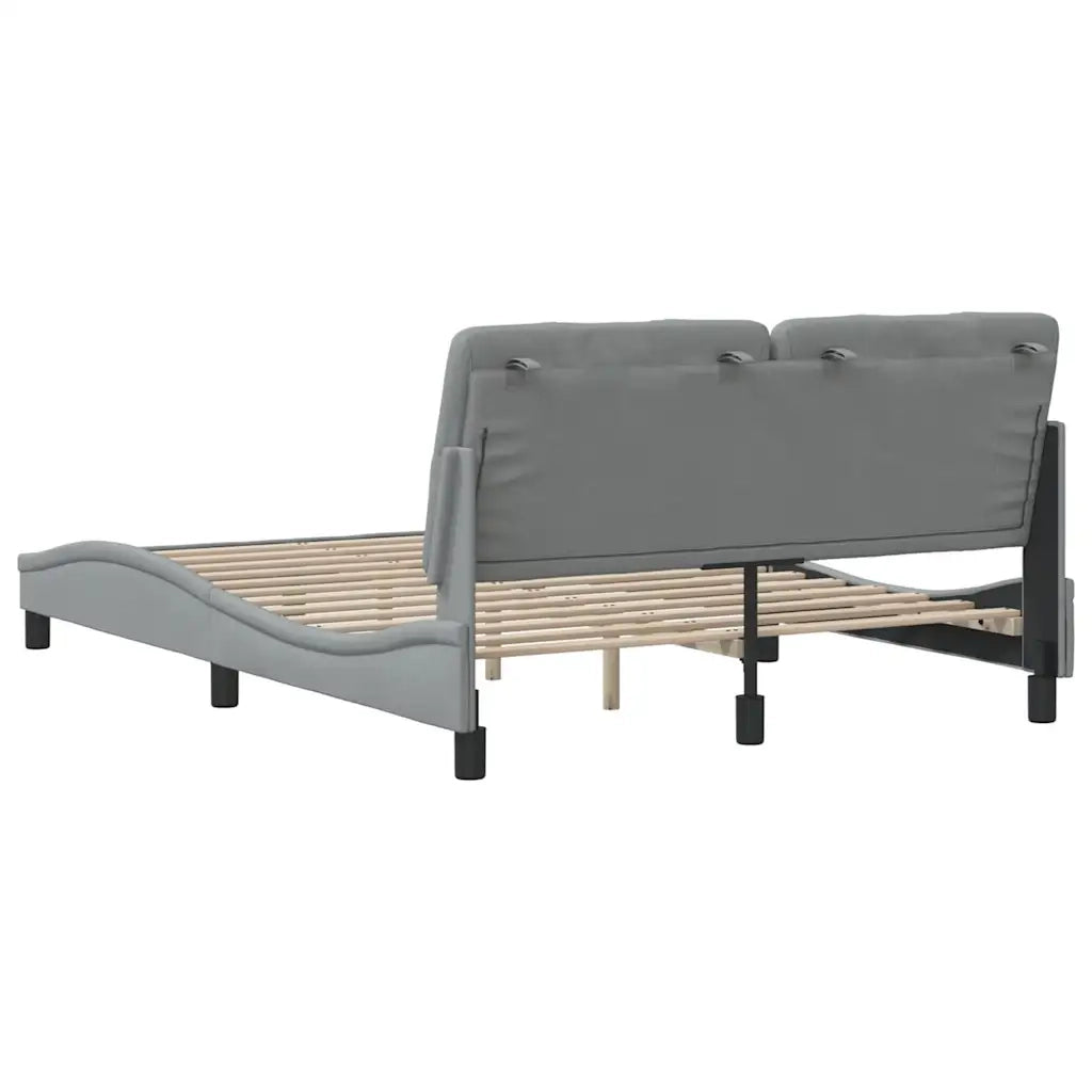 Giroletto senza Materasso Grigio Chiaro 140x190 cm Tessuto 3310594