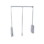 Appendiabiti Saliscendi per Armadio 60-83 cm Max 12Kg in Acciaio Emuca Cromo