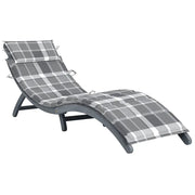 Sdraio con Cuscino Grigia in Legno Massello di Acacia cod mxl 75996