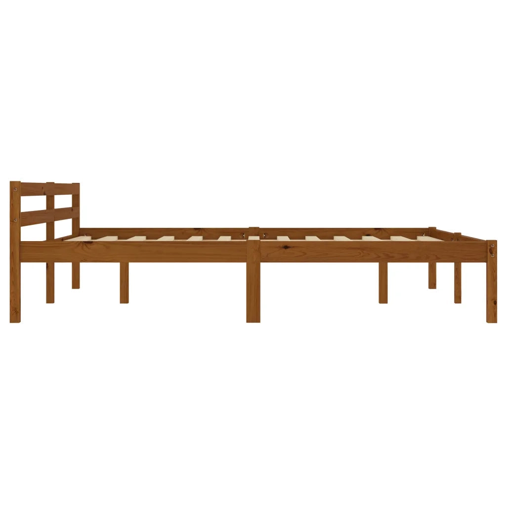 Giroletto senza Materaso Ambrato in Legno di Pino 160x200 cm 283212