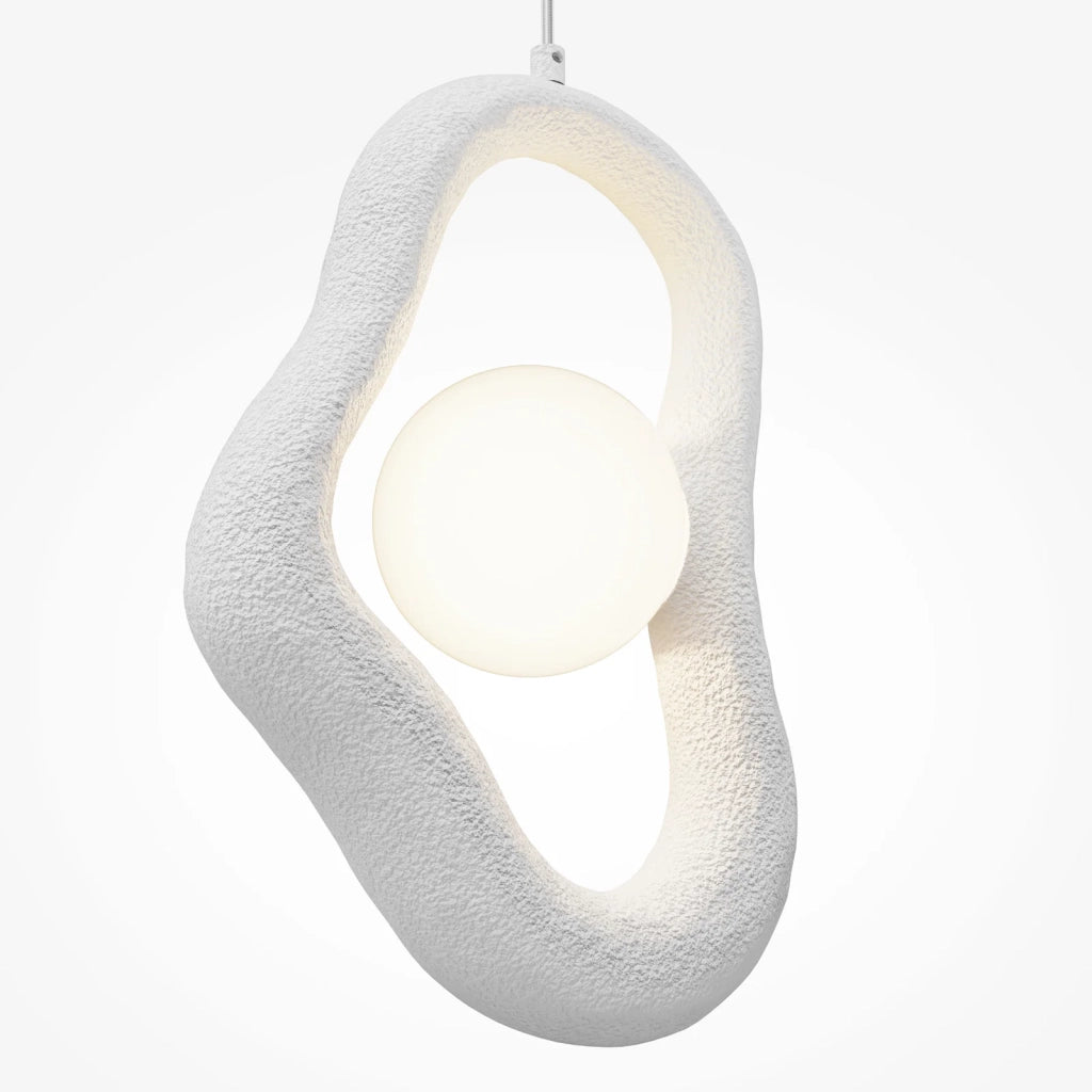 Maytoni Sospensione Contemporanea Opus 1 luce G9 bianco poliresina diffusore vetro