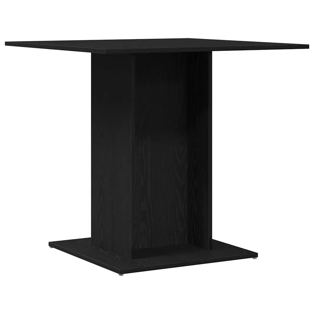 Tavolo da Pranzo Rovere Nero 80x80x75 cm Legno Multistrato 862408