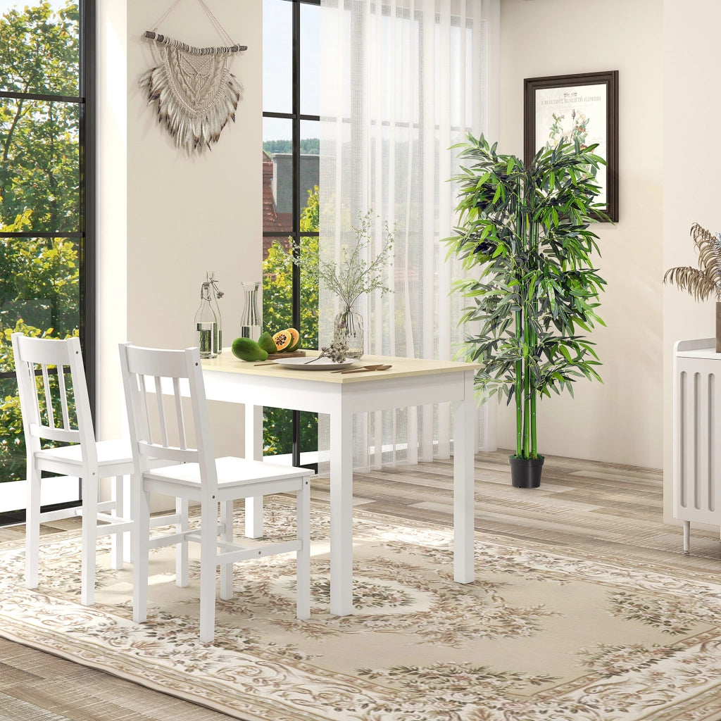 Tavolo da pranzo allungabile ¨C Xylo ¨C legno melaminico effetto rovere e bianco 119x70x75 cm