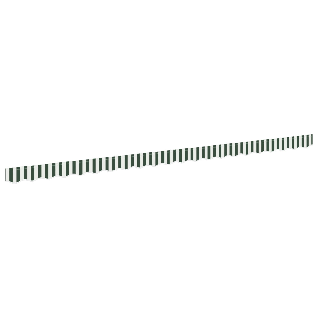 Tenda Valance per Telaio da 5 m Verde e Bianco 4.8x0.2 m