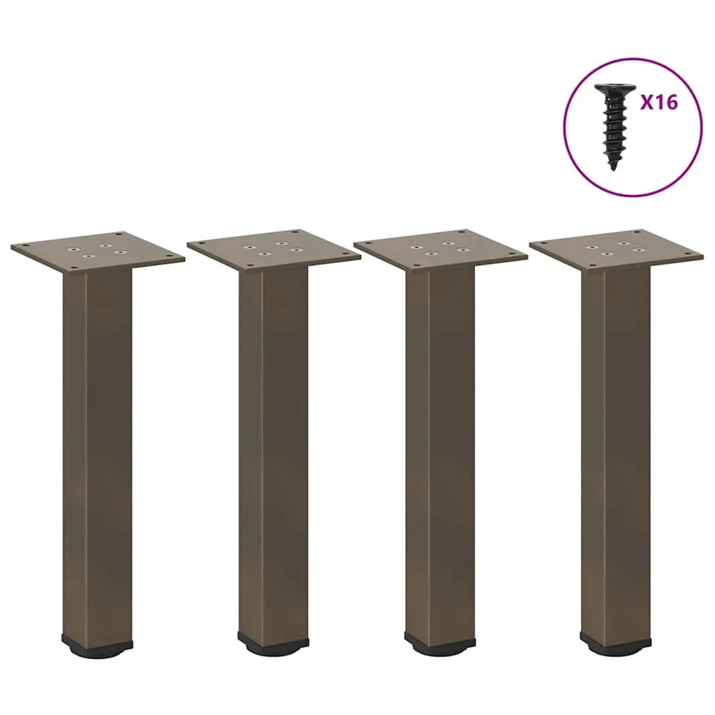 Set di 4 gambe regolabili per tavolino da caffè 42-44 cm in acciaio verniciato a polvere naturale 02_0056752