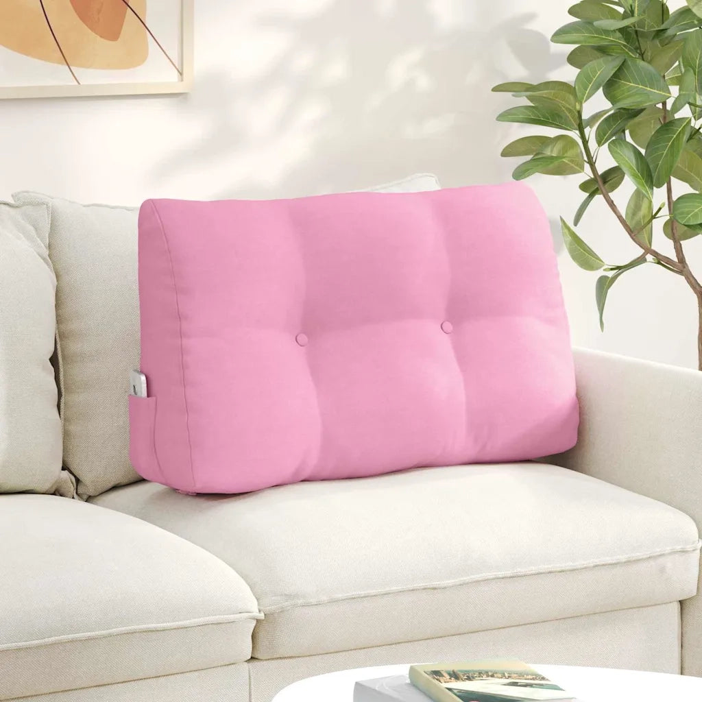 Cuscino per Schiena Rosa 80 x 24 x 50 cm Tessuto 42014427