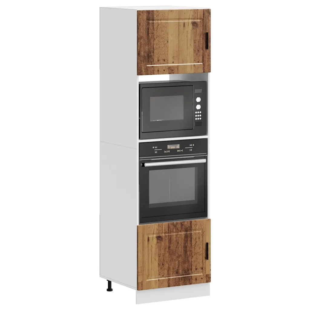 Pensile da cucina | Armadi Forno 2 pz Porto Legno Antico in Legno Multistrato