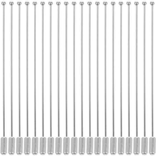 Spilli per cappelli 20 pezzi - Spilli in acciaio inossidabile - 90 mm di lunghezza - Con stopperi - Per cappelli/sciarpe/abiti - Duraturo e sicuro - Spilli per cappelli