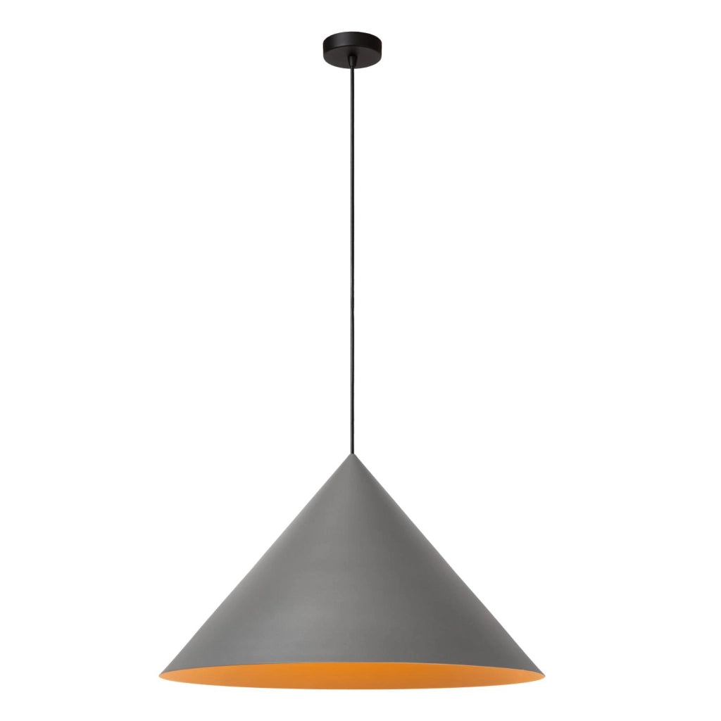 Lampada sospesa SPITZE 1xE27 metallo grigio nero Lucide
