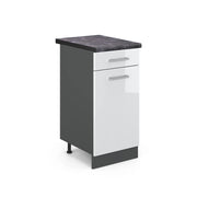 Vicco Mobiletto base per cucina Bianco lucido 40 cm , PL Antracite