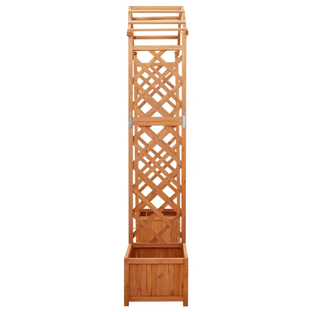 Pergola da Giardino con Fioriera in Legno Massello di Abete 316388