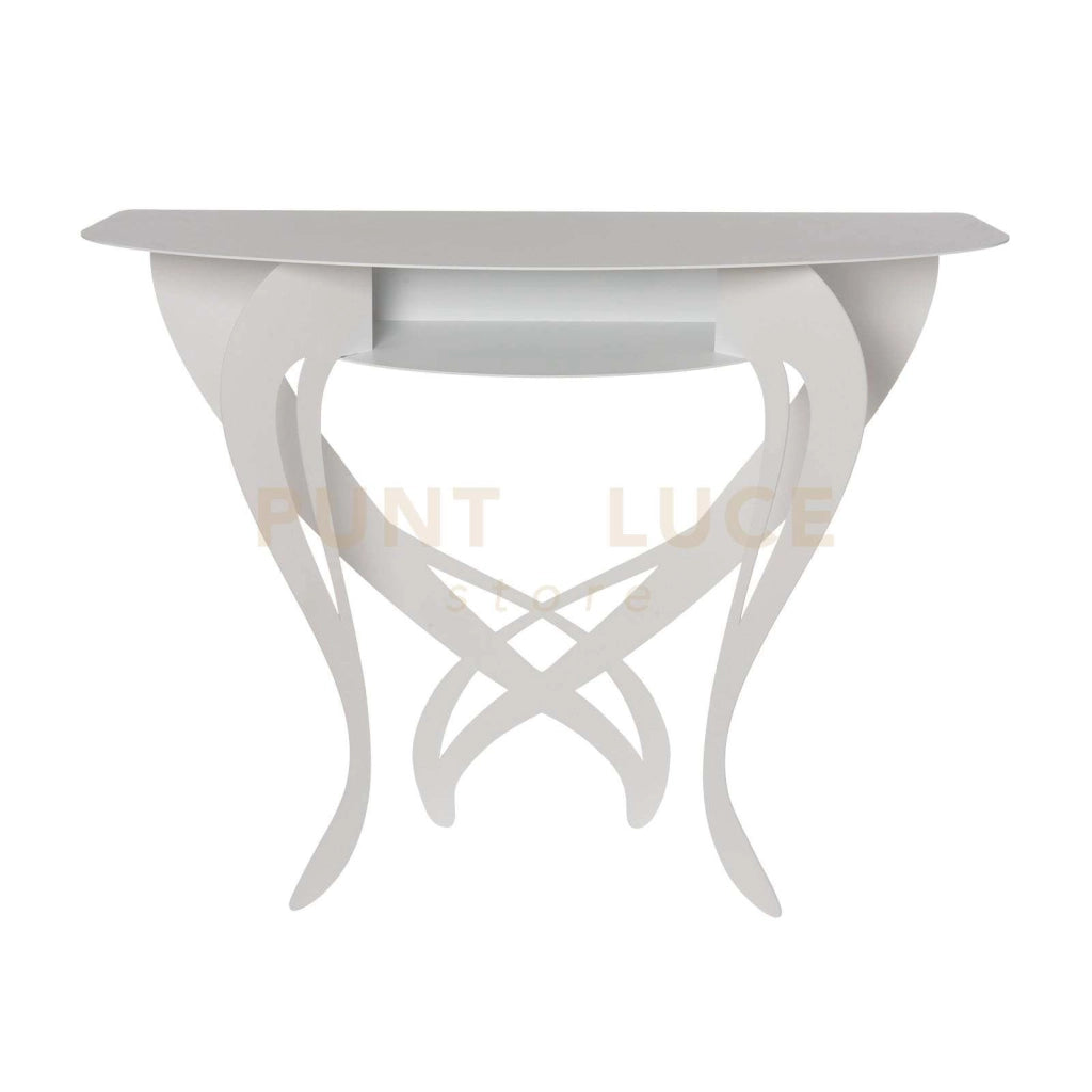 consolle elegante frida Bianco marmo in Ferro 110x35x85cmh