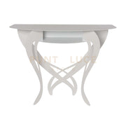 consolle elegante frida Bianco marmo in Ferro 110x35x85cmh