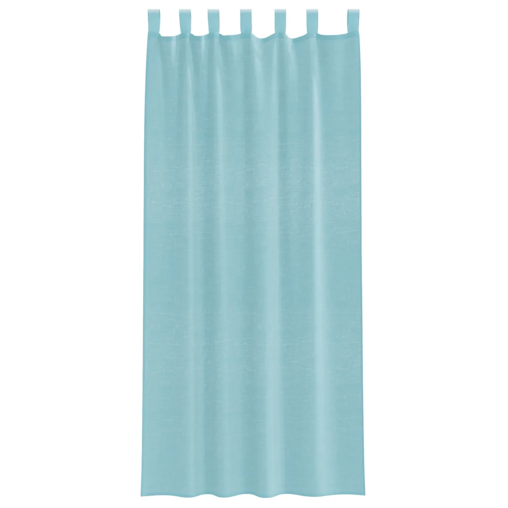 Tende in Voile con Tasche per Aste 2 pz Turchese 4102239