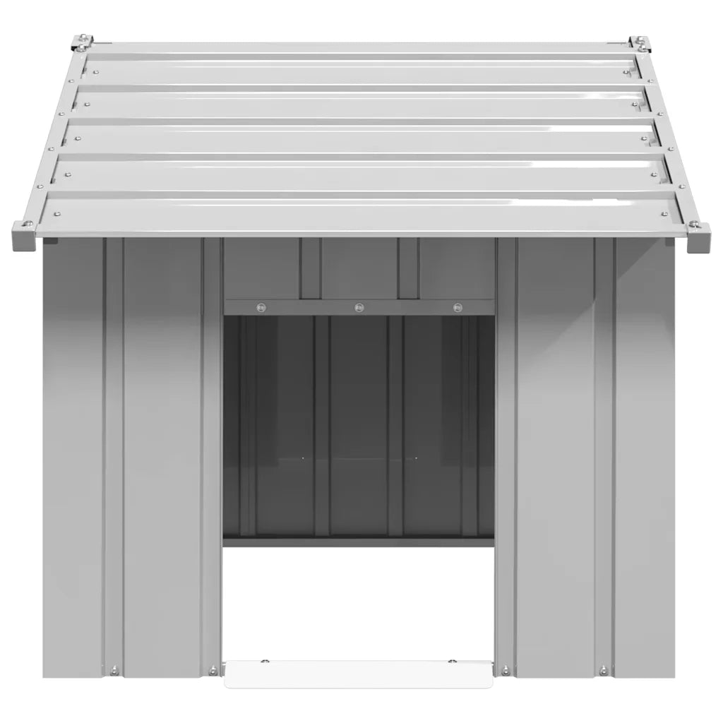 Casetta per Cani con Tetto 83x130x85 cm Acciaio Zincato 4100916