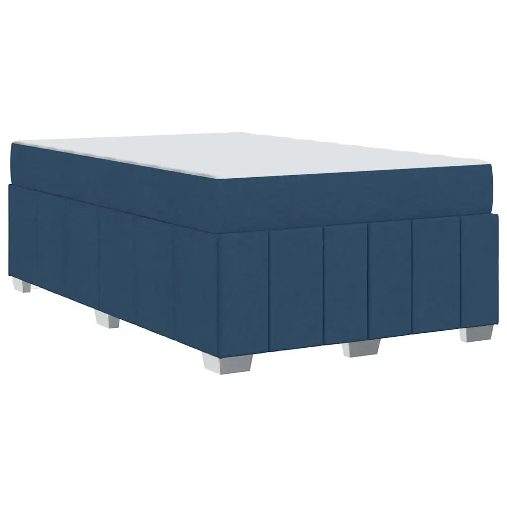 Letto matrimoniale | Letto per adulti | Struttura del letto con materasso Blu 120 x 200 cm Tessuto