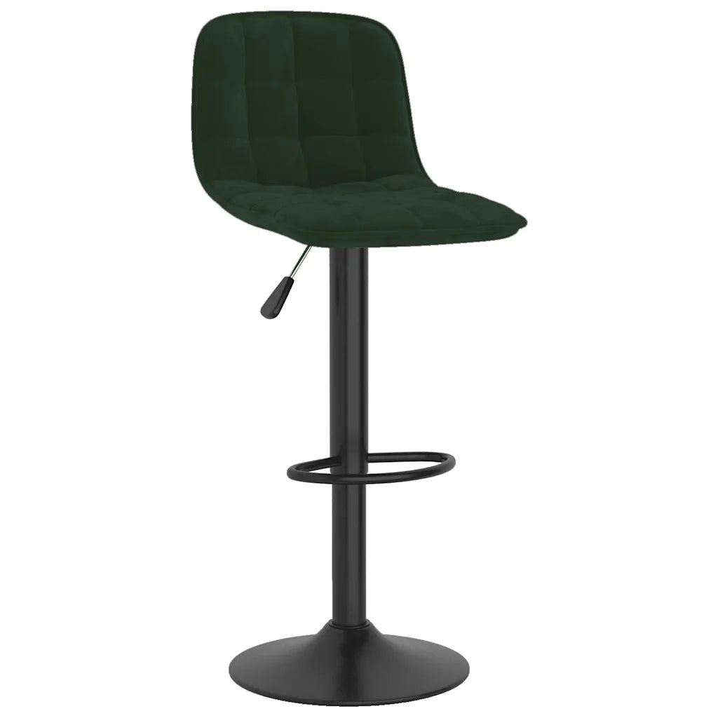 vidaXL Sgabelli da Bar 2 pz Verde Scuro in Velluto