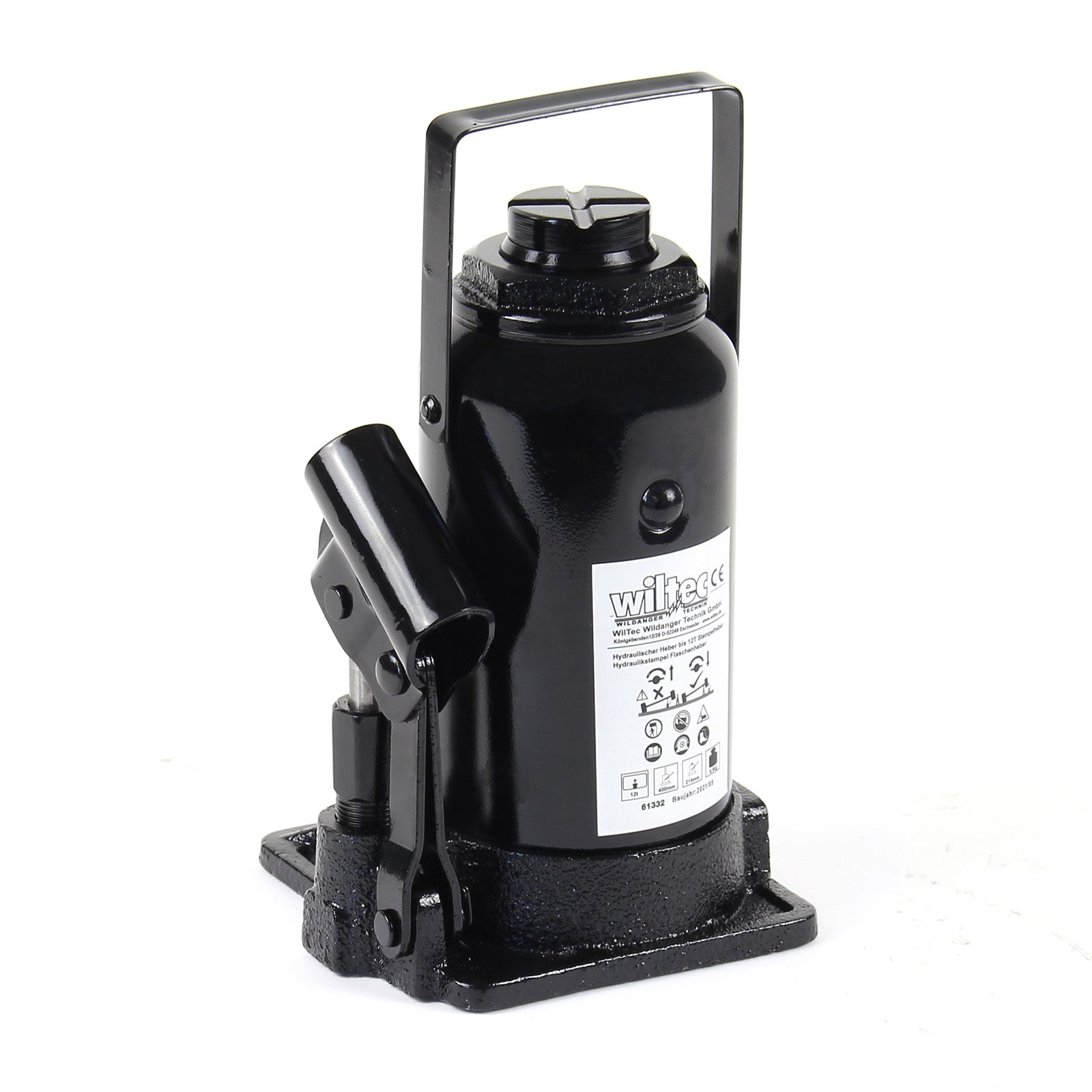 Cric a bottiglia da 12 t abbassamento lento 215-400 mm Martinetto idraulico