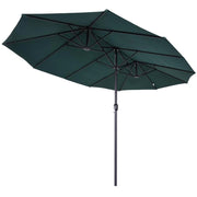 OMBRELLONE DOPPIO TETTUCCIO DA ESTERNO 460 X 270 X 240 VERDE