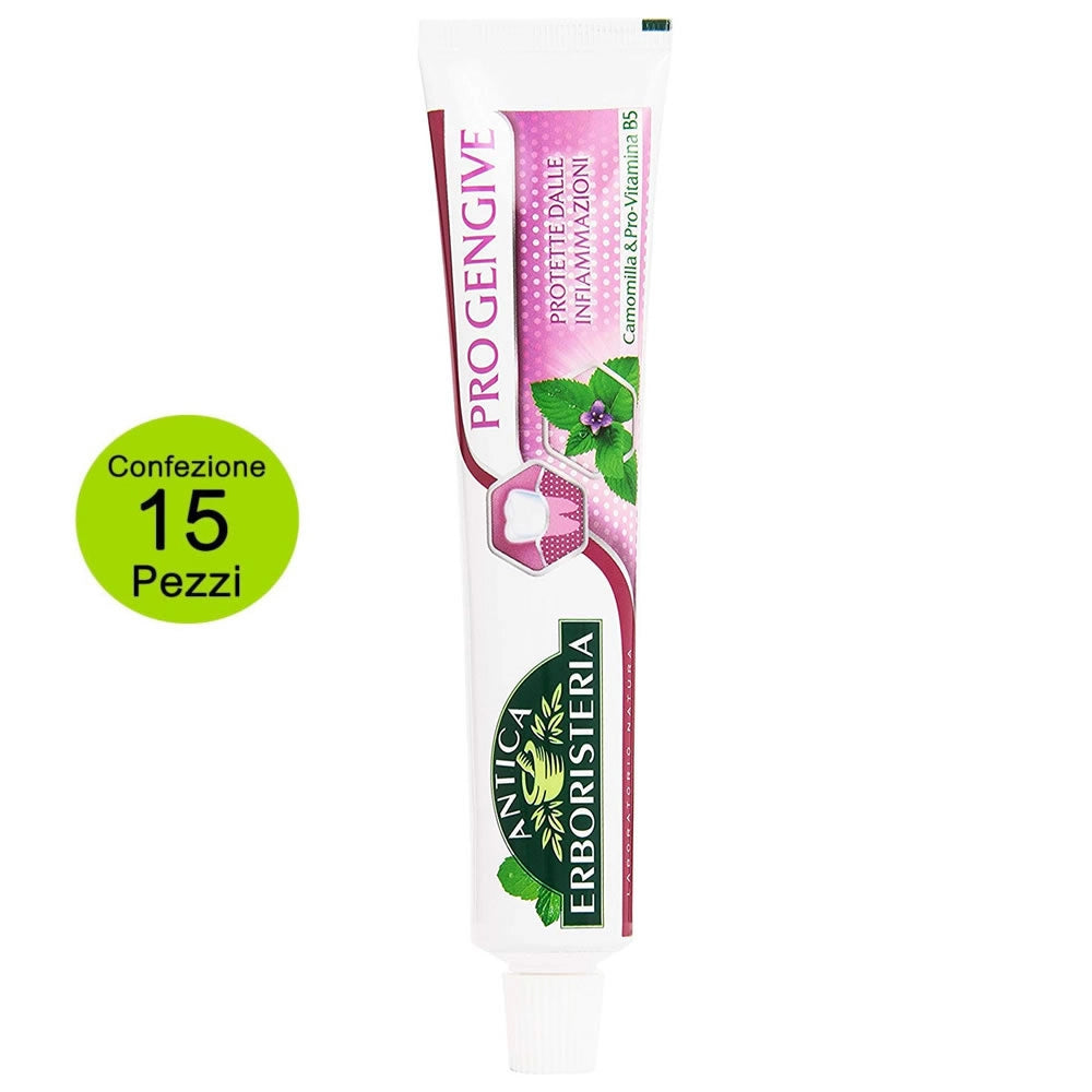 Multipack da 15 dentifrici antica erboristeria pro gengive confezioni da 75 ml ciascuna
