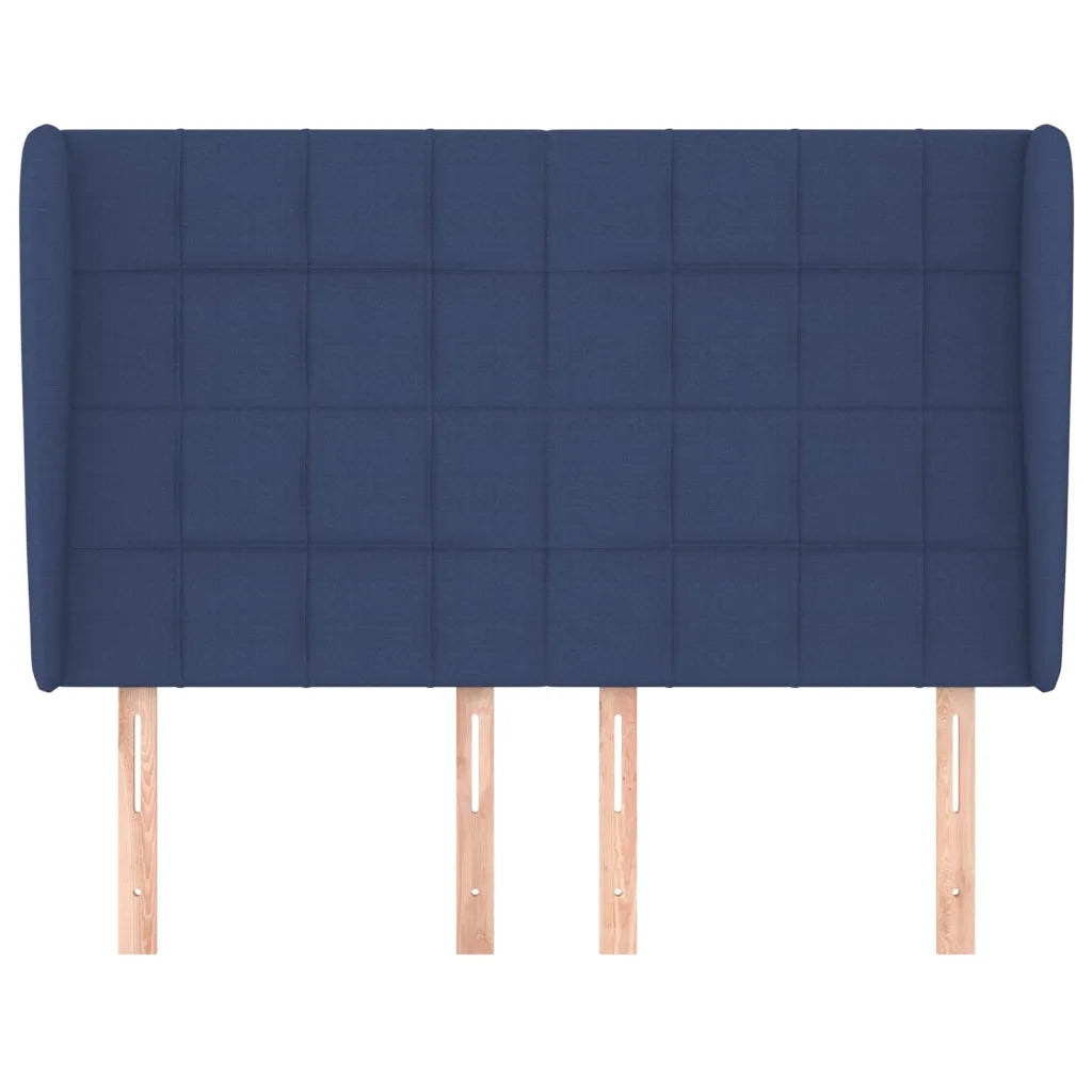 Testiera ad Orecchio-Testata con Orecchie Blu 147 x 23 x 118/128 cm in Tessuto 481764
