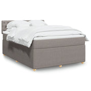 vidaXL Giroletto a Molle con Materasso Tortora 160x200 cm in Tessuto