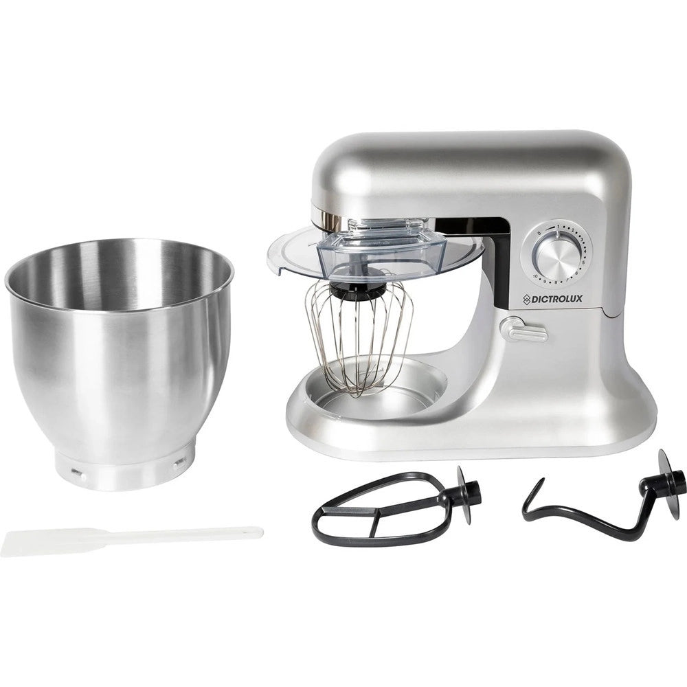 Trade Shop - Impastatrice Planetaria Multifunzione 10 Velocità 3 Fruste Ciotola 6,5lt 1600w Manopola Led -