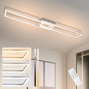 ZMH Lampada da soffitto plafoniera LED geometrica argentata dimmerabile 36W per camera letto soggiorno