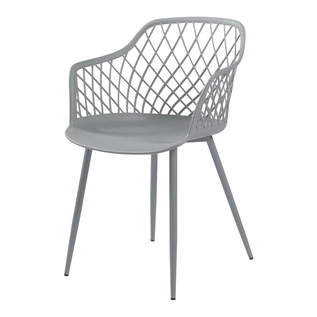 Set di 2 sedie da pranzo/soggiorno/cucina dal design moderno 82 x 56 x 52 cm grigio chiaro 03_0009624