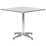 Tavolo da Giardino Argento 80x80x70 cm in Alluminio cod mxl 54707