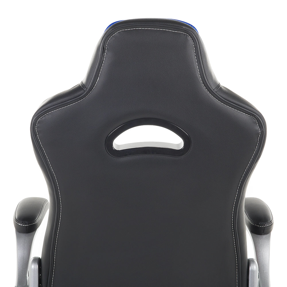 Sedia da ufficio Girevole in ecopelle nera con ruote regolabili in altezza ergonomica moderna
