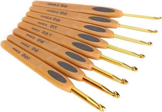 Set di ago da cucire 8 pezzi Ago da cucire ergonomici in alluminio Ago da cucire a brene da 20 mm a 60 mm - Naaigereedschap
